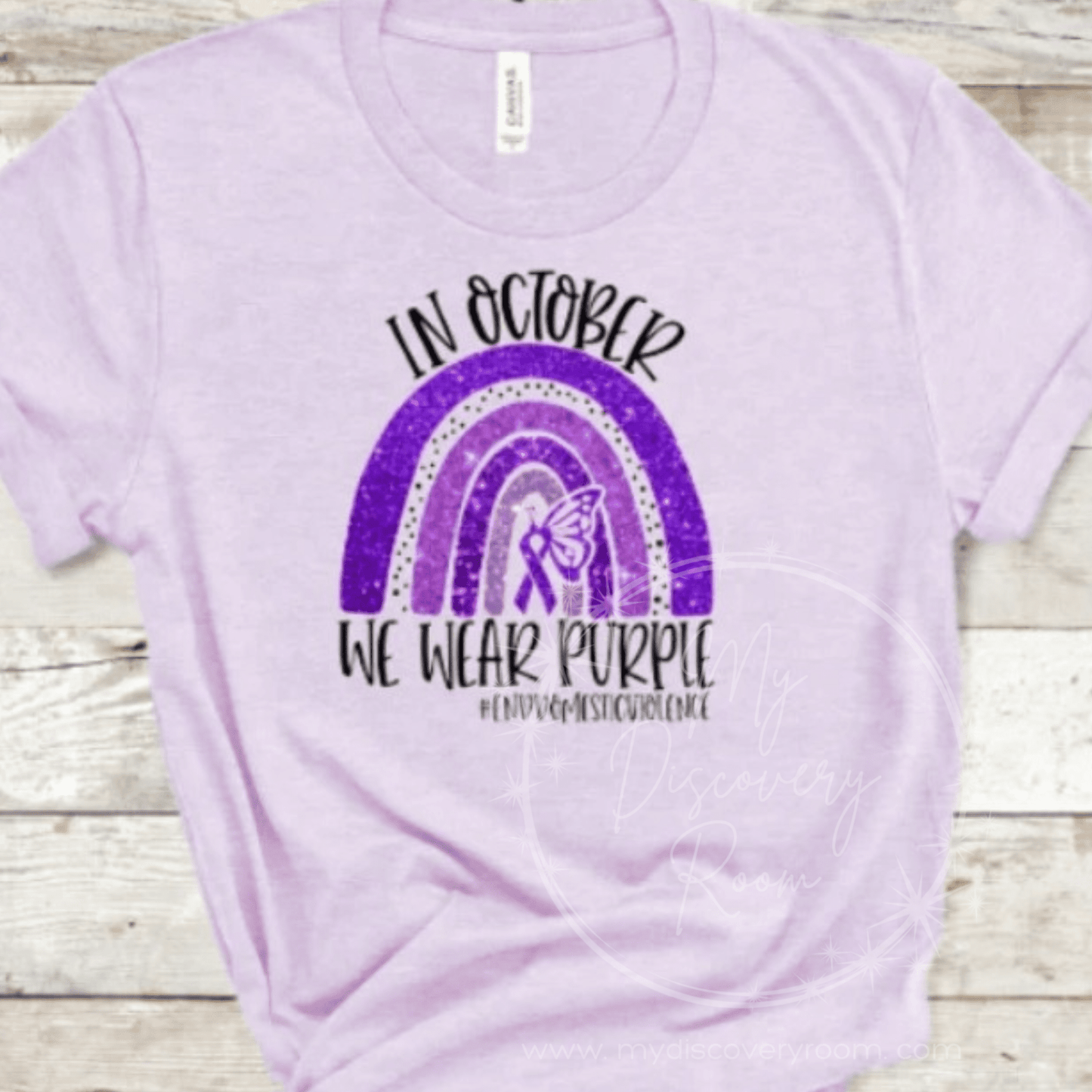 In October We Wear Purple EndDomesticViolence Graphic Tee - MyDiscoveryRoom