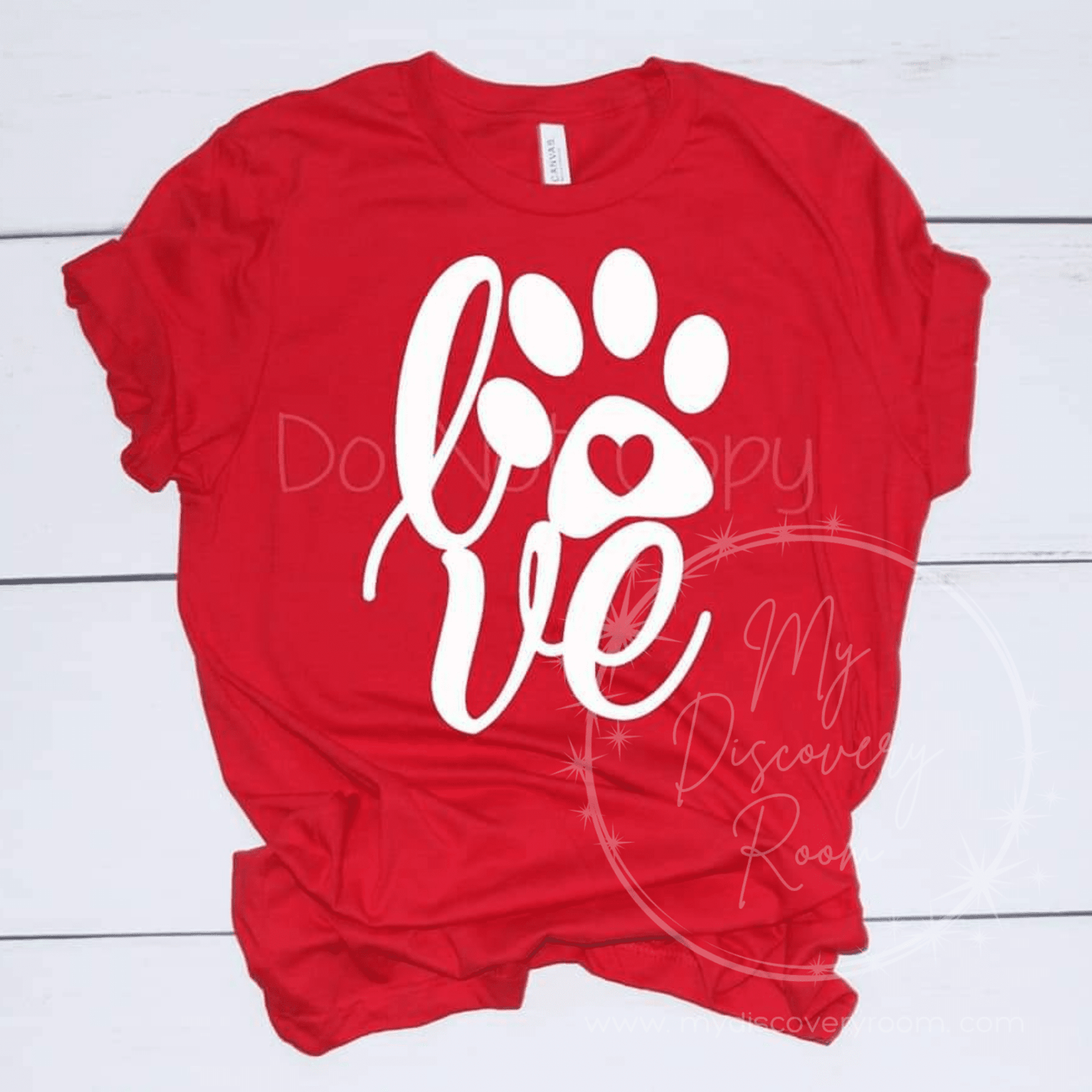 LOVE w/Paw Print Graphic Tee - MyDiscoveryRoom