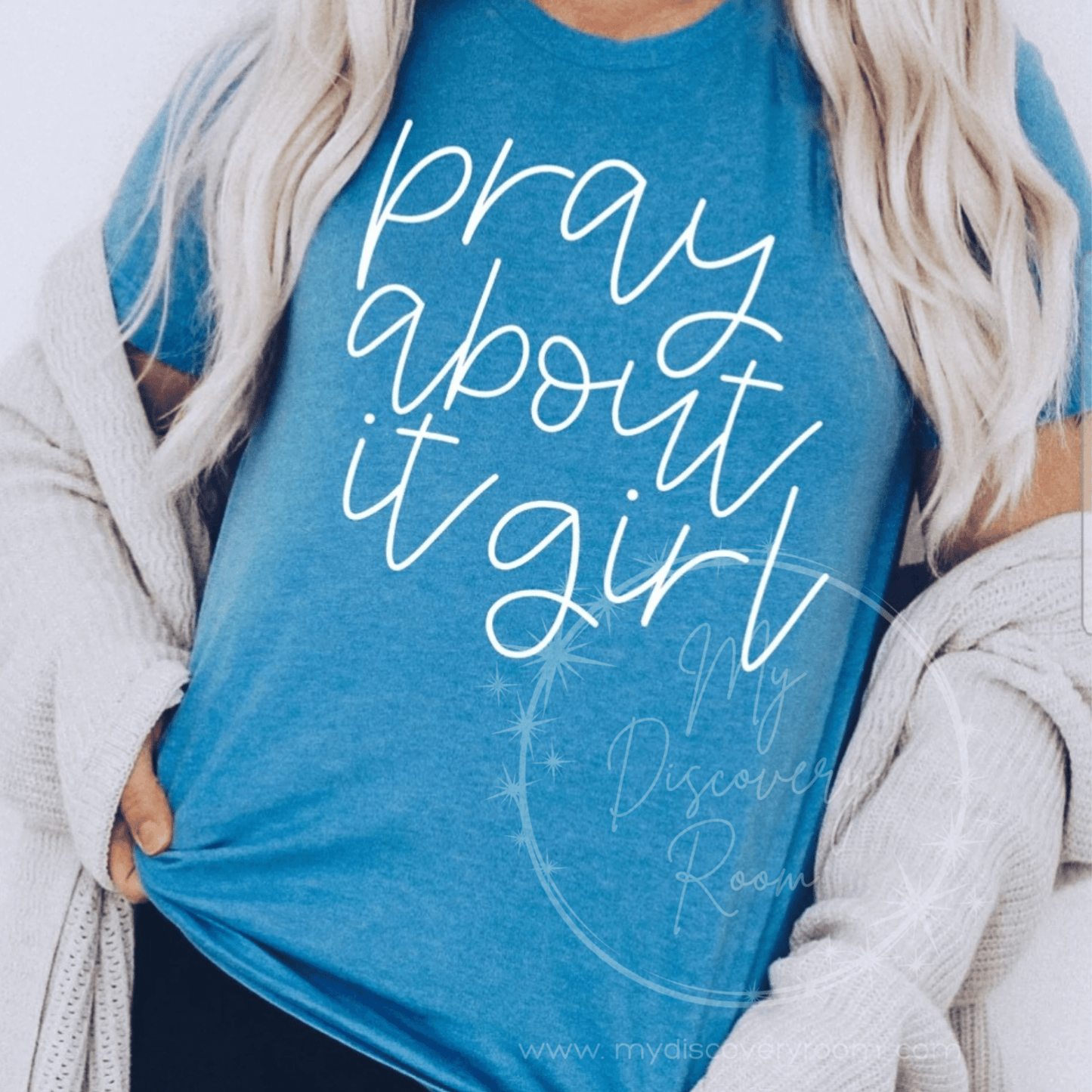 Pray About It, Girl Graphic Tee - MyDiscoveryRoom