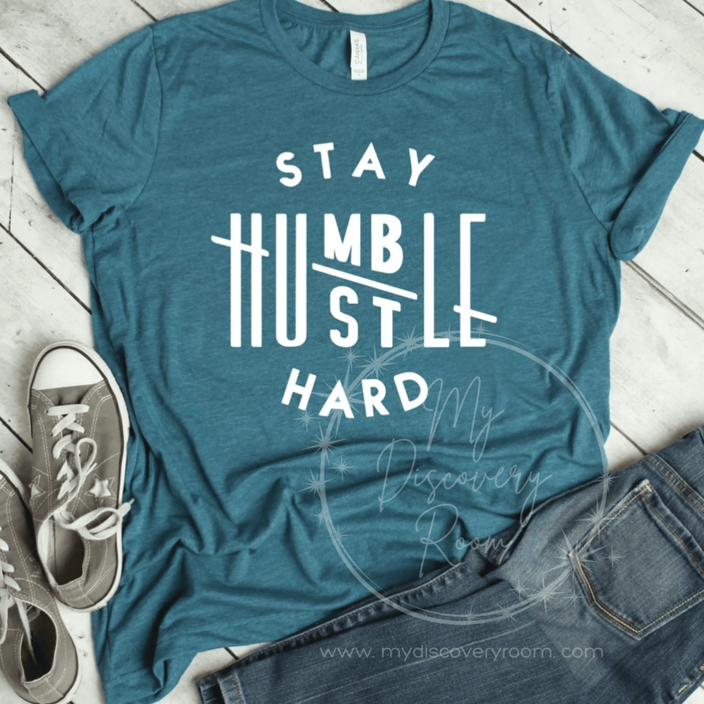 Stay Humble / Hustle Hard Graphic Tee - MyDiscoveryRoom