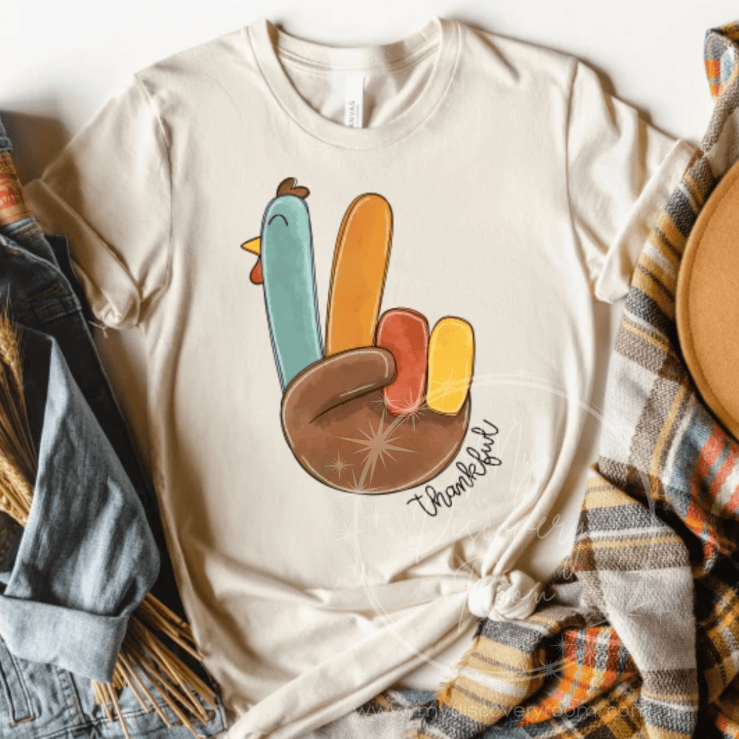 Thankful Hand Turkey Graphic Tee - MyDiscoveryRoom