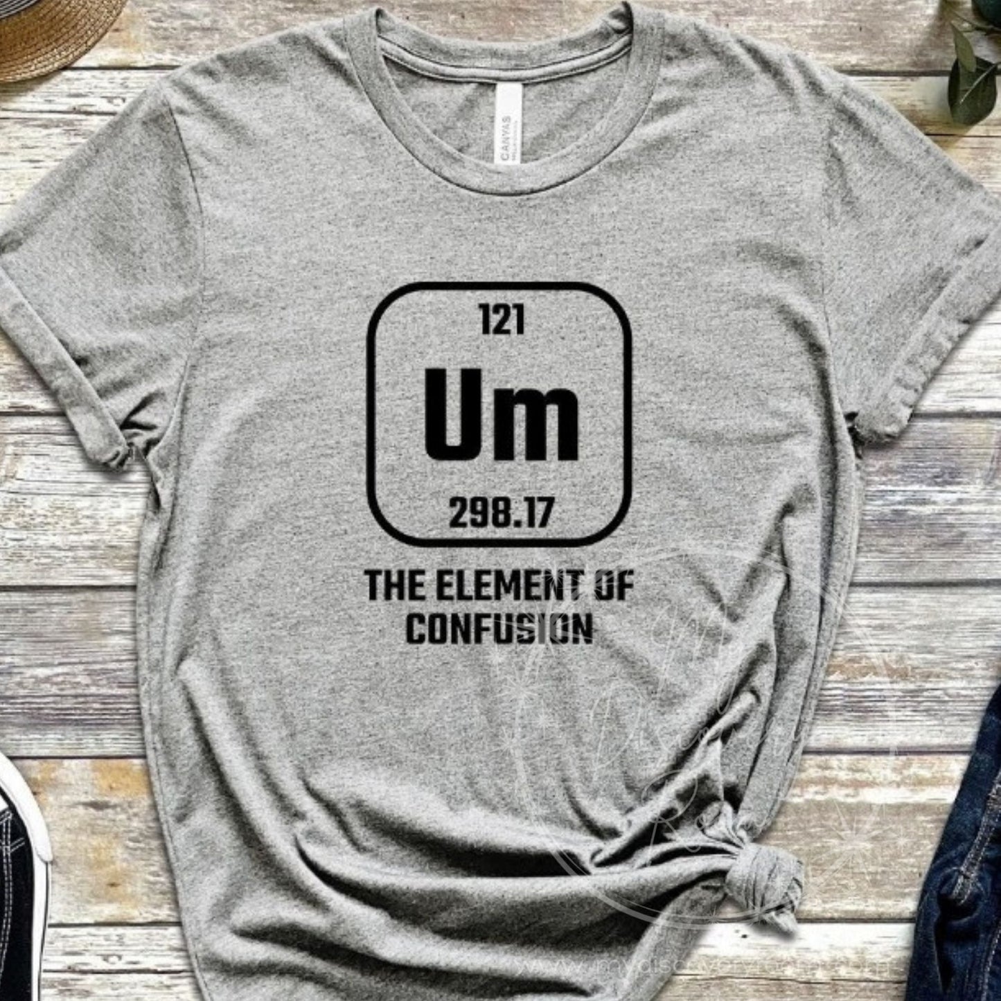 Um The Element Of Confusion - Black Graphic Tee - MyDiscoveryRoom