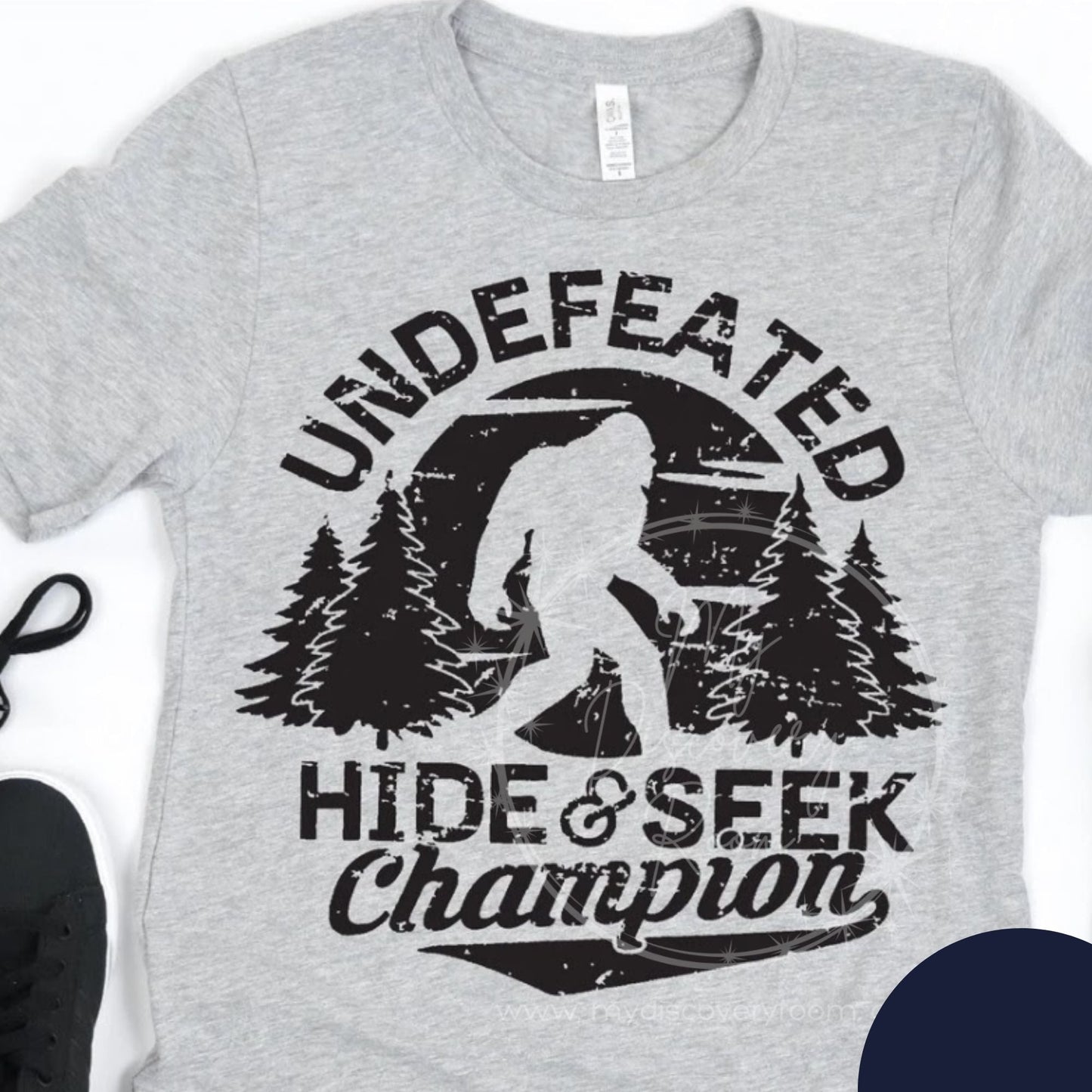 Undefeated Hide & Seek Champion - Bigfoot Graphic Tee - MyDiscoveryRoom