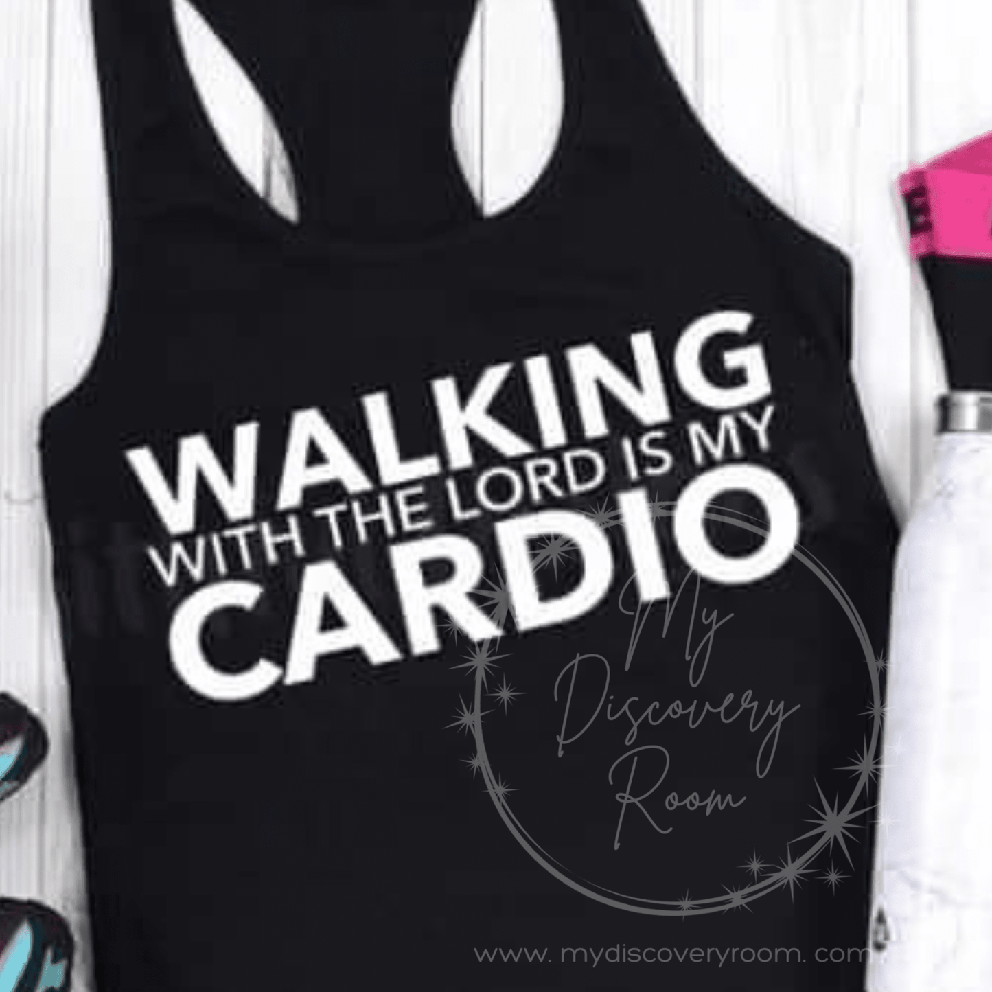 Walking With The Lord is My Cardio Graphic Tee - MyDiscoveryRoom