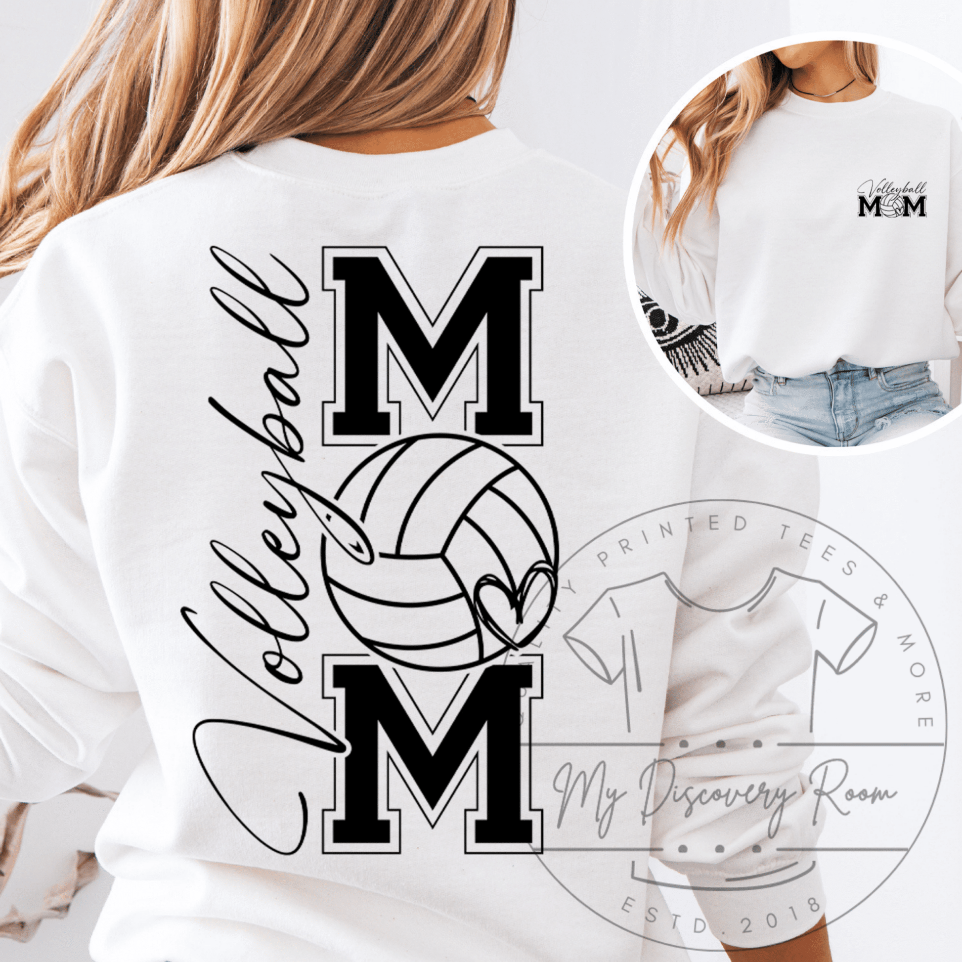 2 Sided Volleyball Mom Graphic Tee - MyDiscoveryRoom