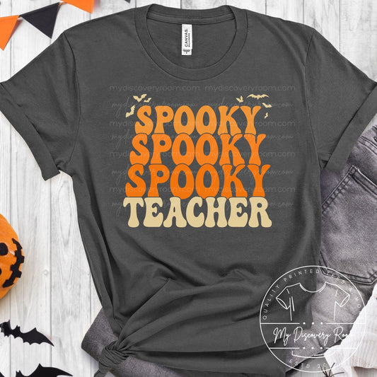 Spooky Spooky Spooky Teacher Graphic Tee