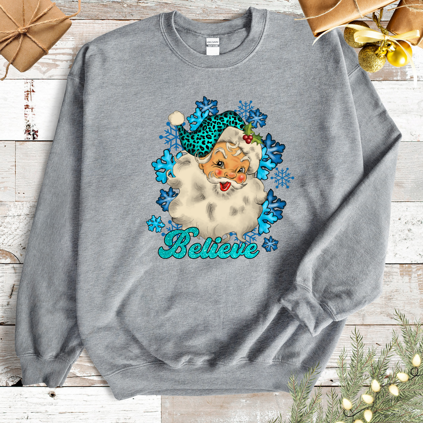 Believe Santa Face Graphic Tee