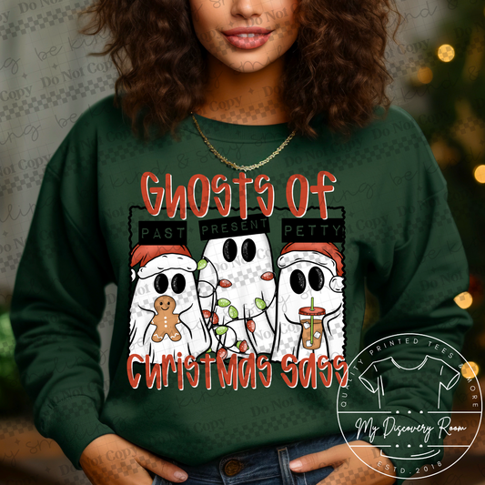 Ghosts of Christmas Sass Graphic Tee