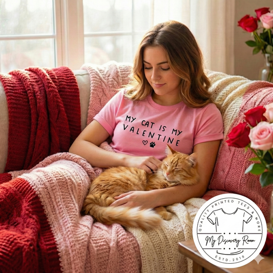 My Cat Is My Valentine Graphic Tee