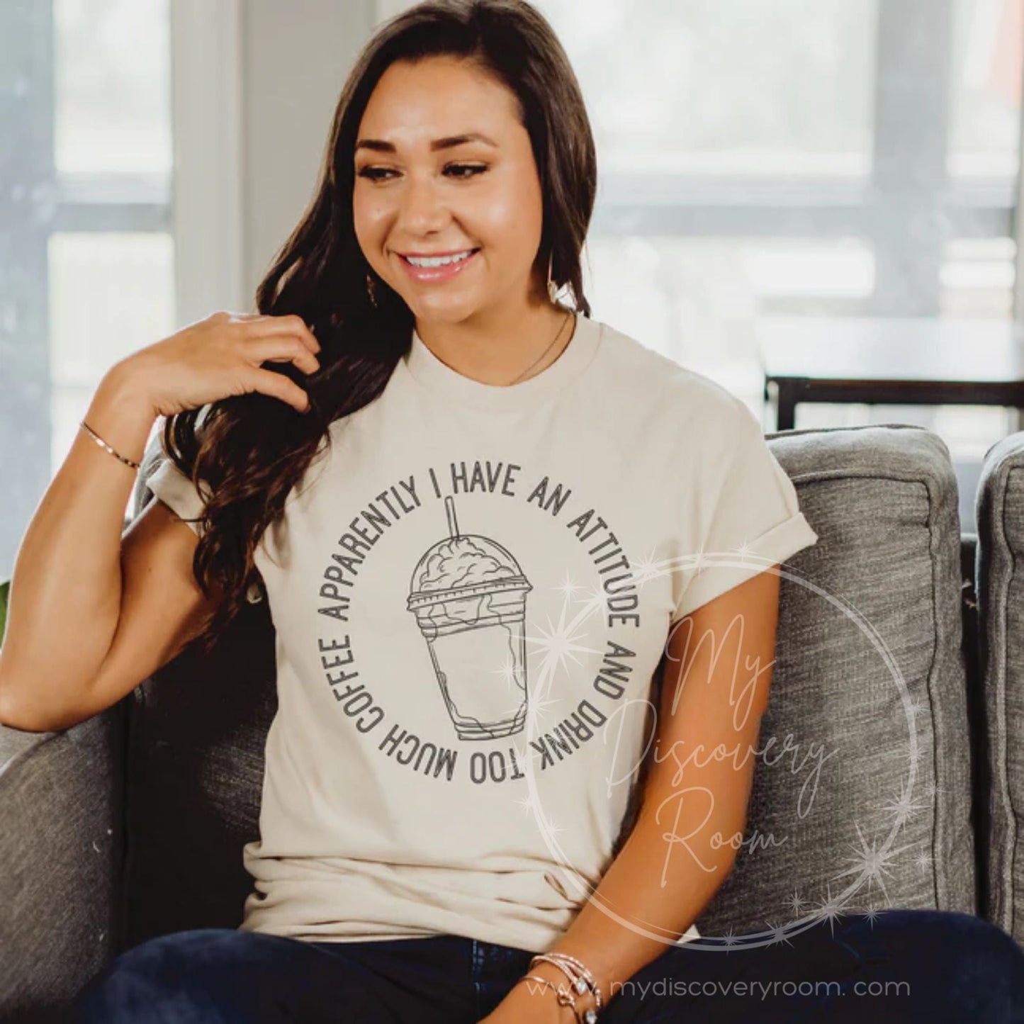 Apparently, I Have An Attitude And Drink Too Much Coffee Graphic Tee - MyDiscoveryRoom