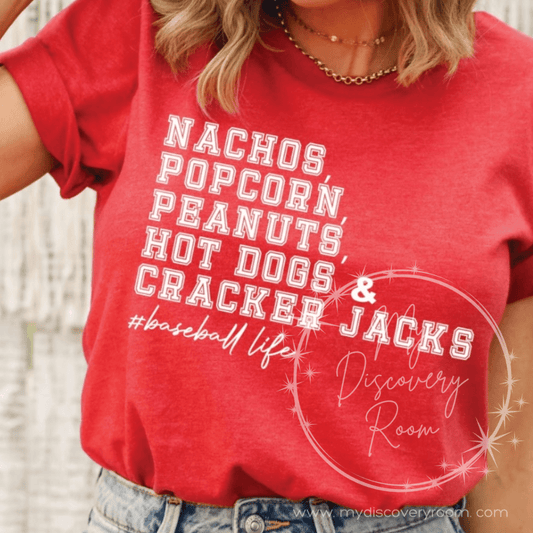 Ballpark Snacks baseball life Graphic Tee - MyDiscoveryRoom