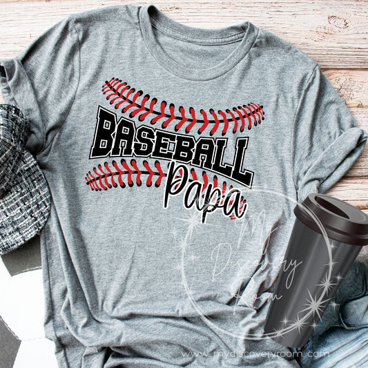 Baseball Papa Graphic Tee - MyDiscoveryRoom