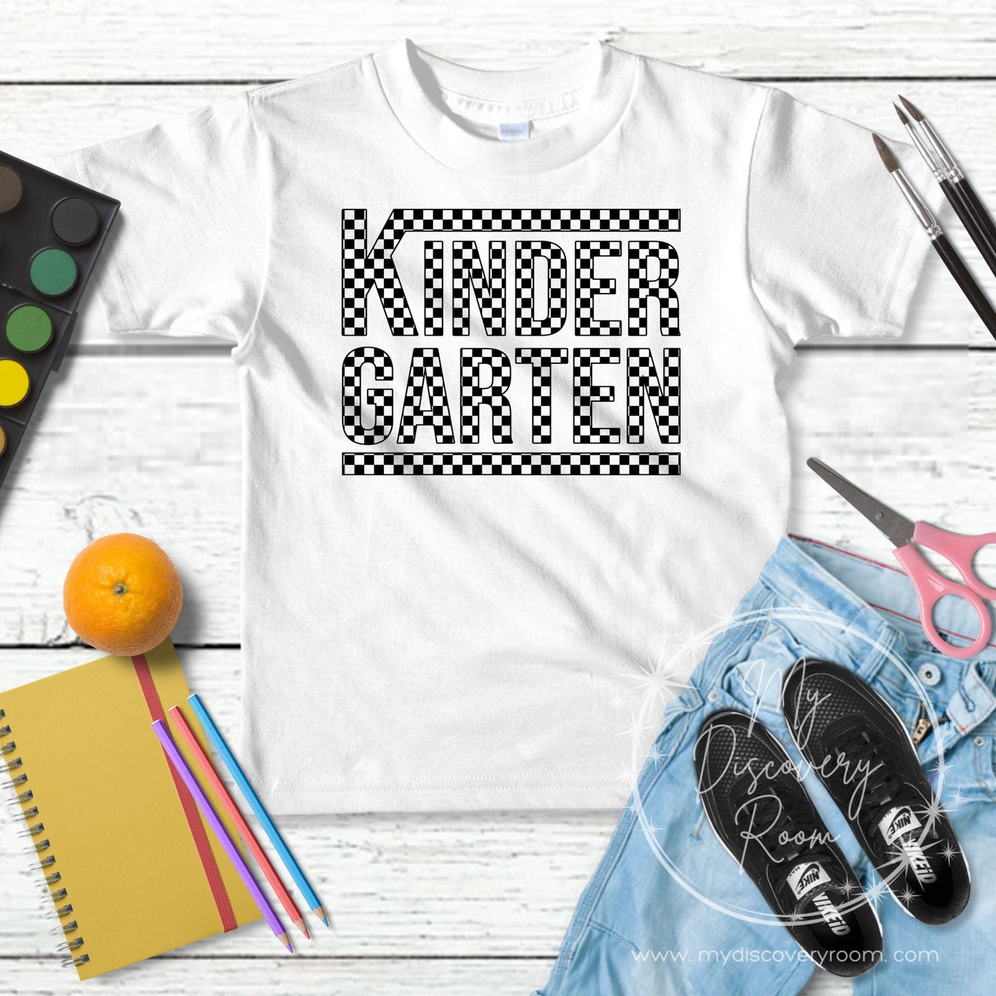 Black Checkered Grade Level Graphic Tee - MyDiscoveryRoom