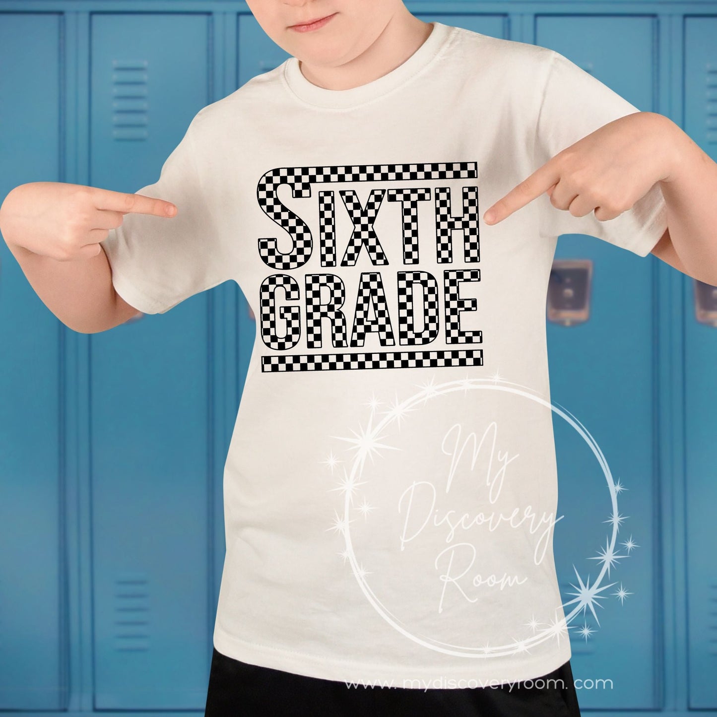 Black Checkered Grade Level Graphic Tee - MyDiscoveryRoom