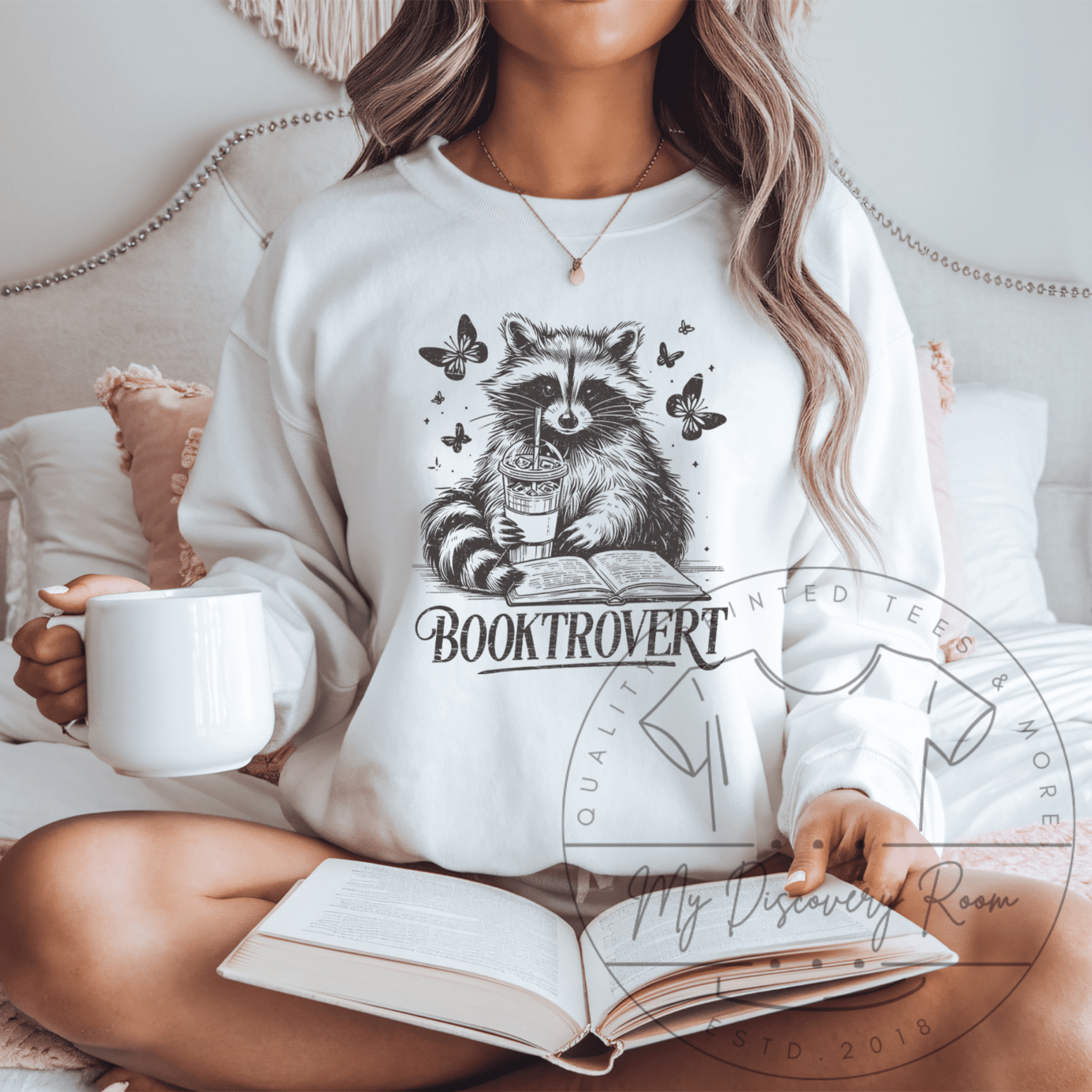 Booktrovert W/ Racoon Graphic Tee - MyDiscoveryRoom