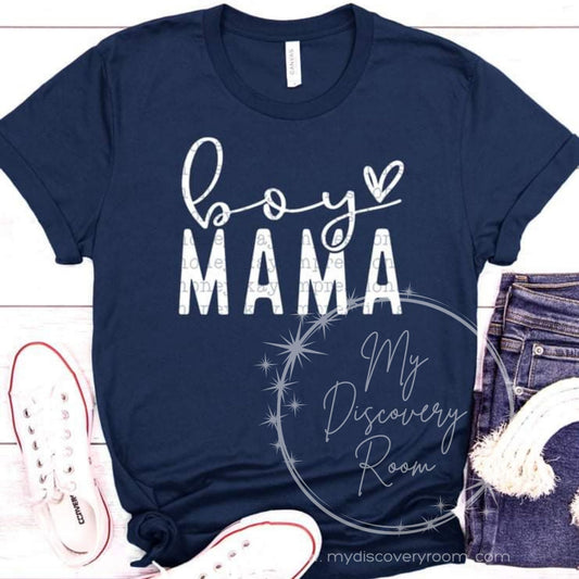 Boy Mama w/heart Graphic Tee - MyDiscoveryRoom