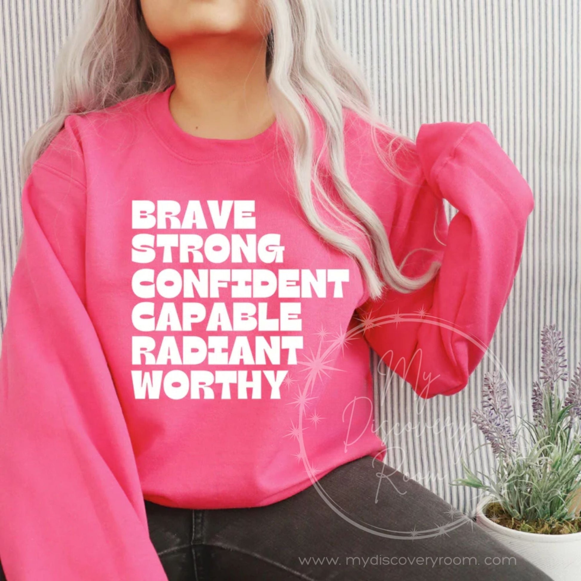 Brave, Strong, Confident, Capable, Radiant, Worthy Graphic Tee - MyDiscoveryRoom