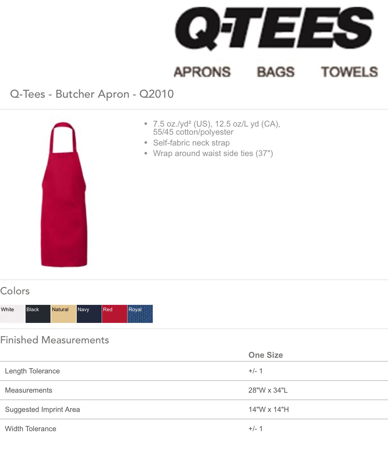 Butcher Apron with ties - MyDiscoveryRoom