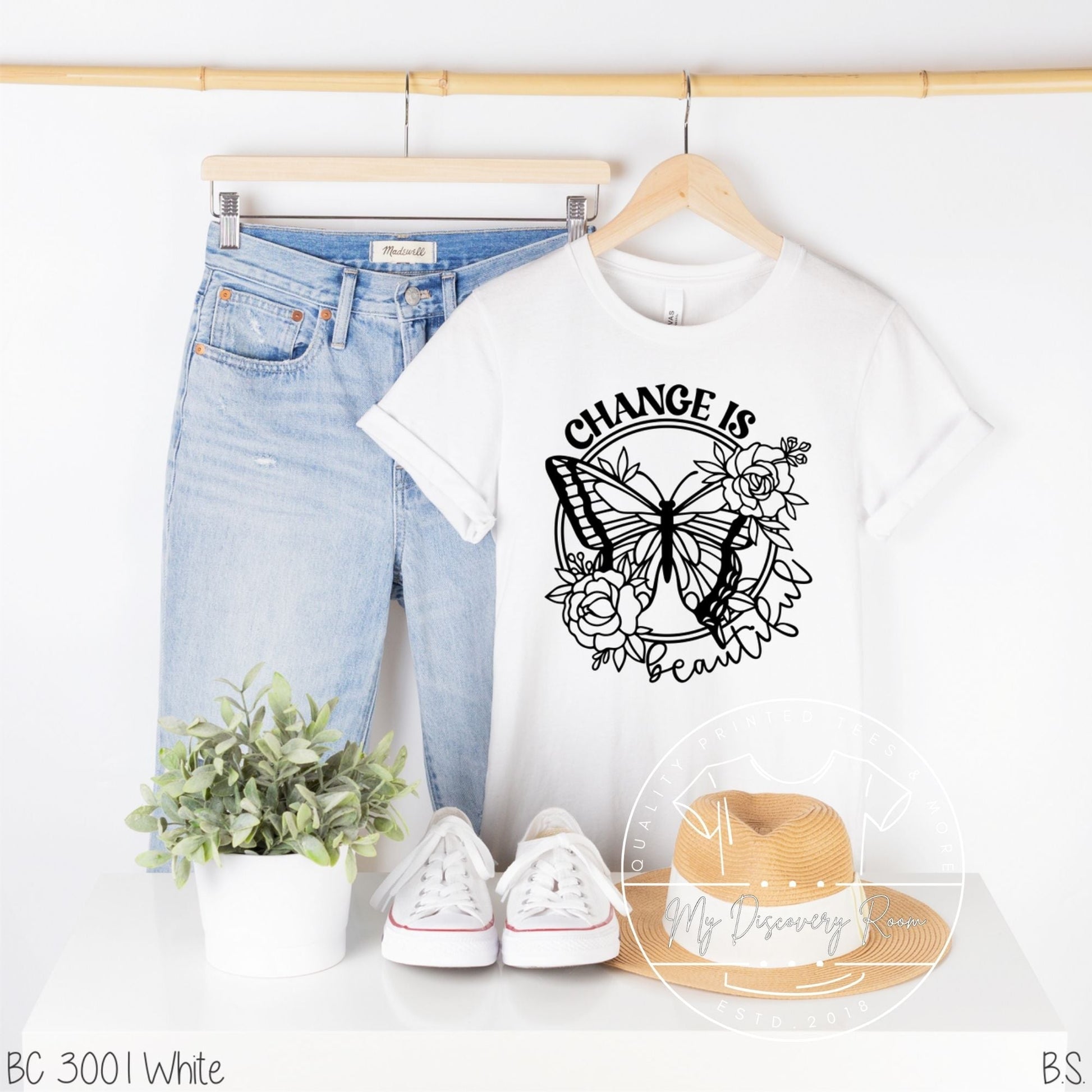 Change Is Beautiful Butterfly Graphic Tee - MyDiscoveryRoom