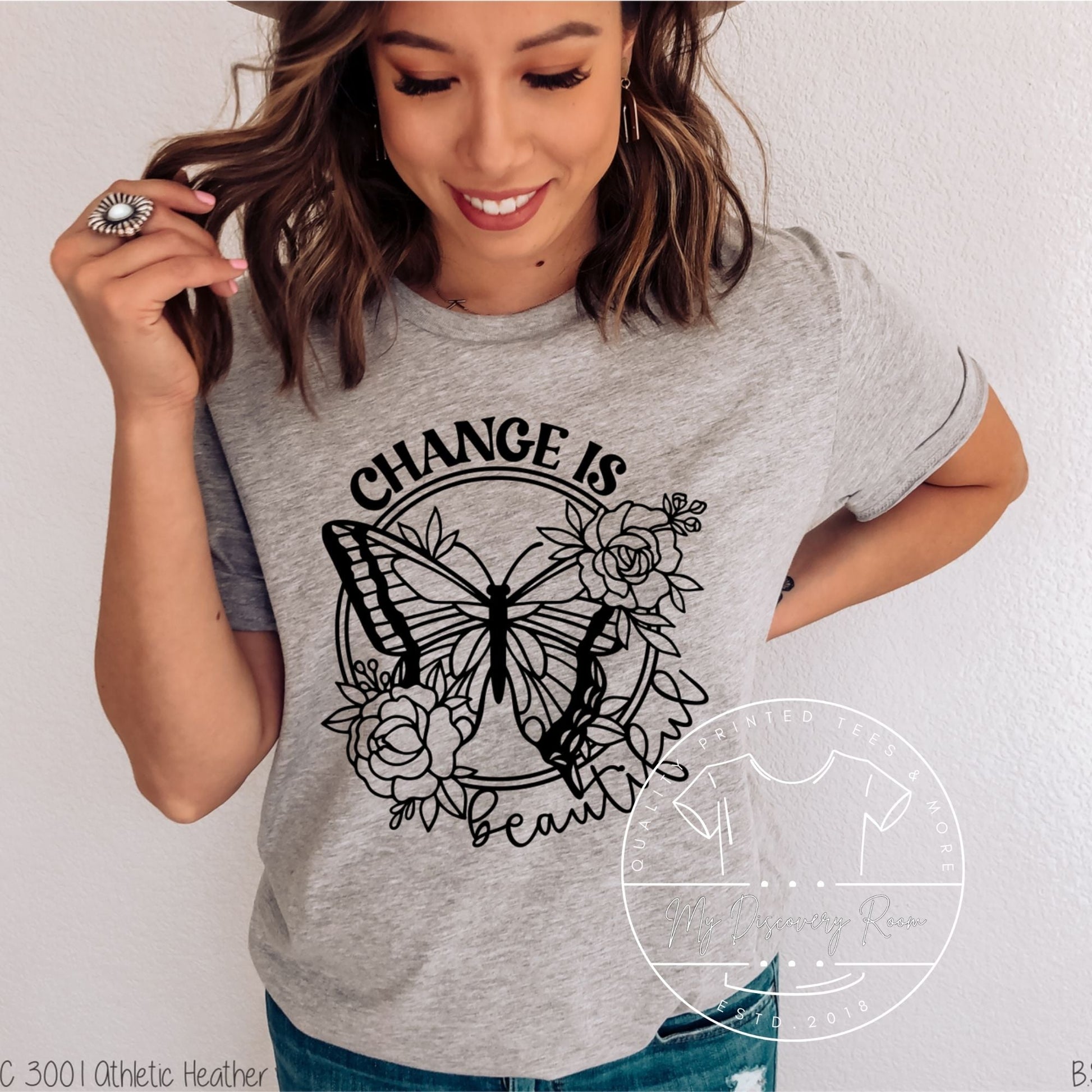 Change Is Beautiful Butterfly Graphic Tee - MyDiscoveryRoom