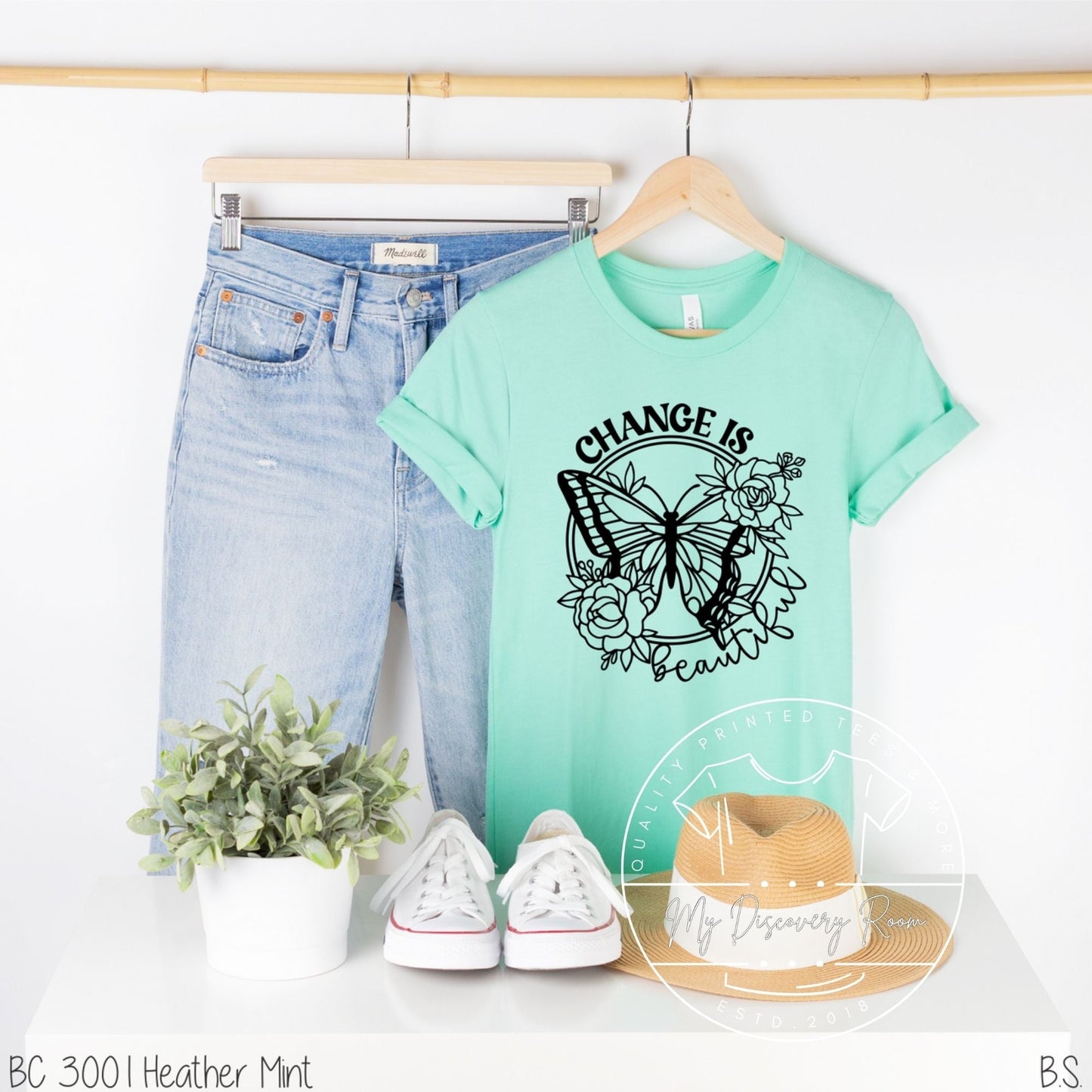 Change Is Beautiful Butterfly Graphic Tee - MyDiscoveryRoom