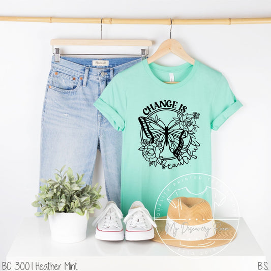 Change Is Beautiful Butterfly Graphic Tee - MyDiscoveryRoom