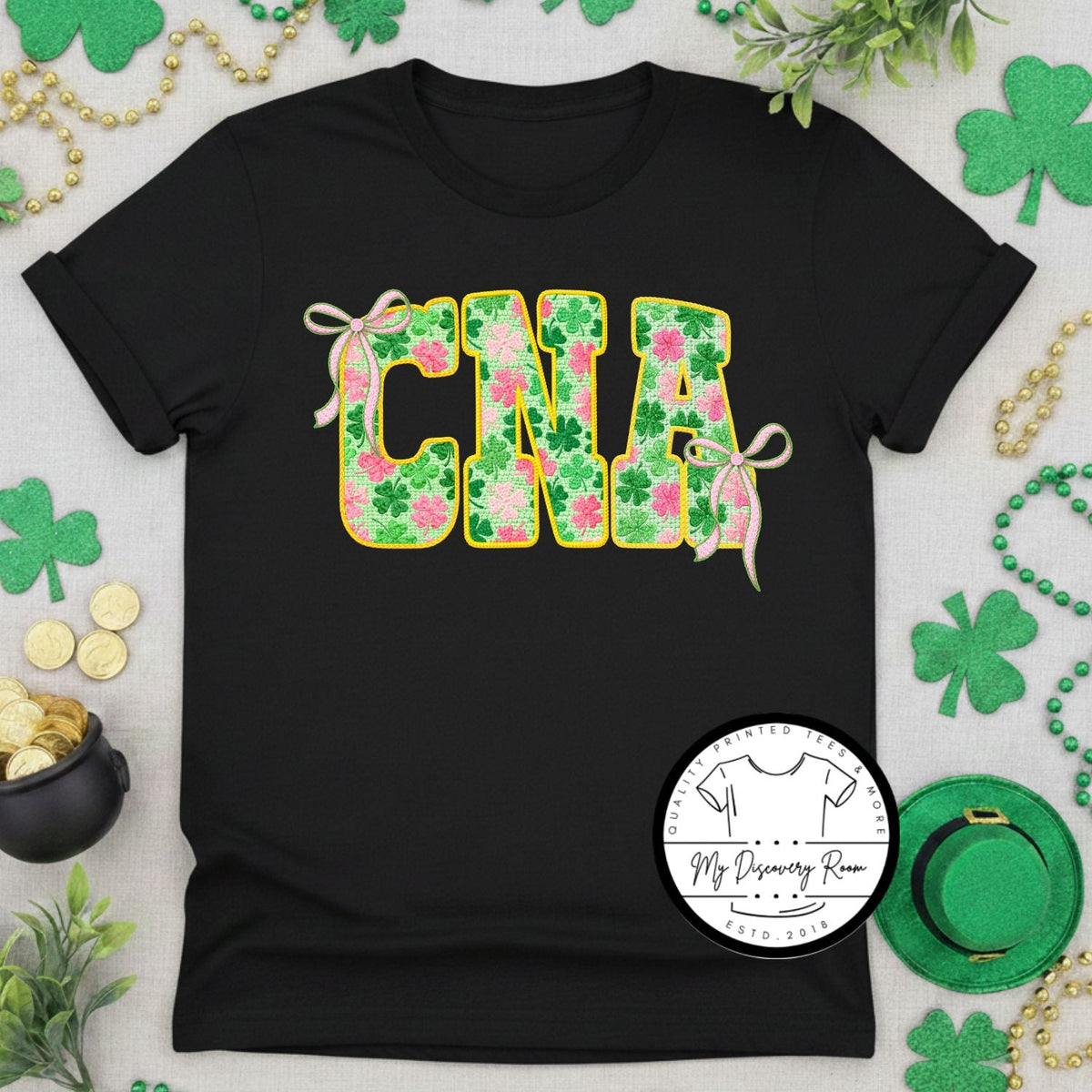 CNA with Bows Graphic Tee - MyDiscoveryRoom