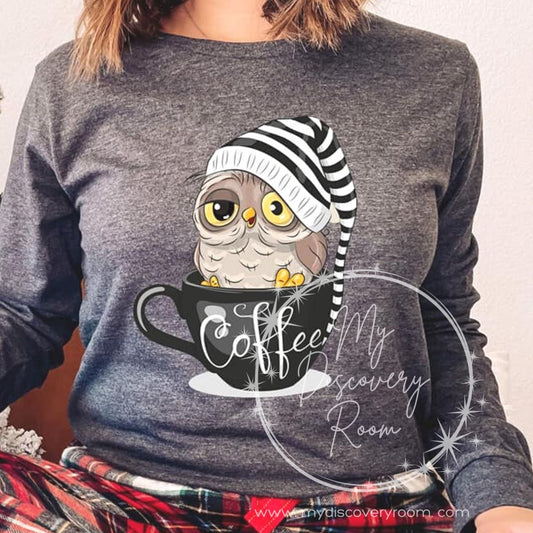 Coffee Owl Graphic Tee - MyDiscoveryRoom