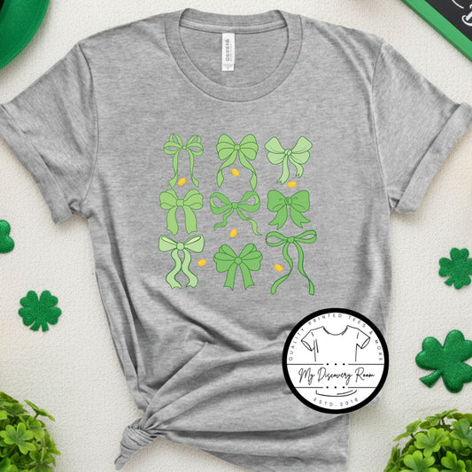 Coquette Bows St. Patrick’s Day Graphic Tee - MyDiscoveryRoom