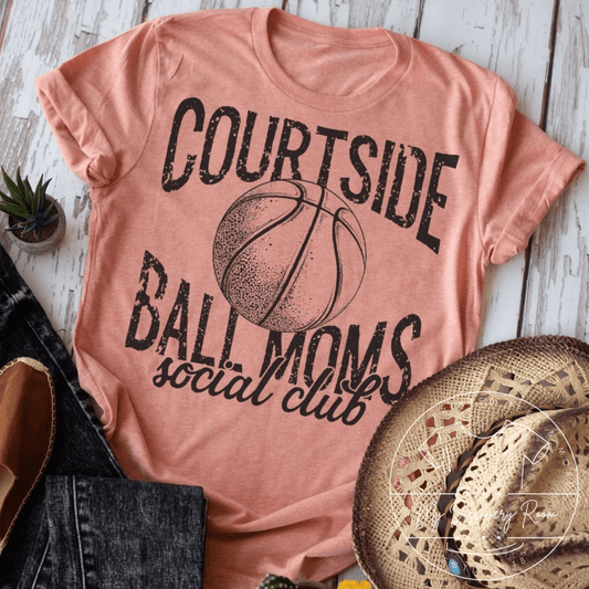 Courtside Ball Moms Social Club Sports Graphic Tee - MyDiscoveryRoom