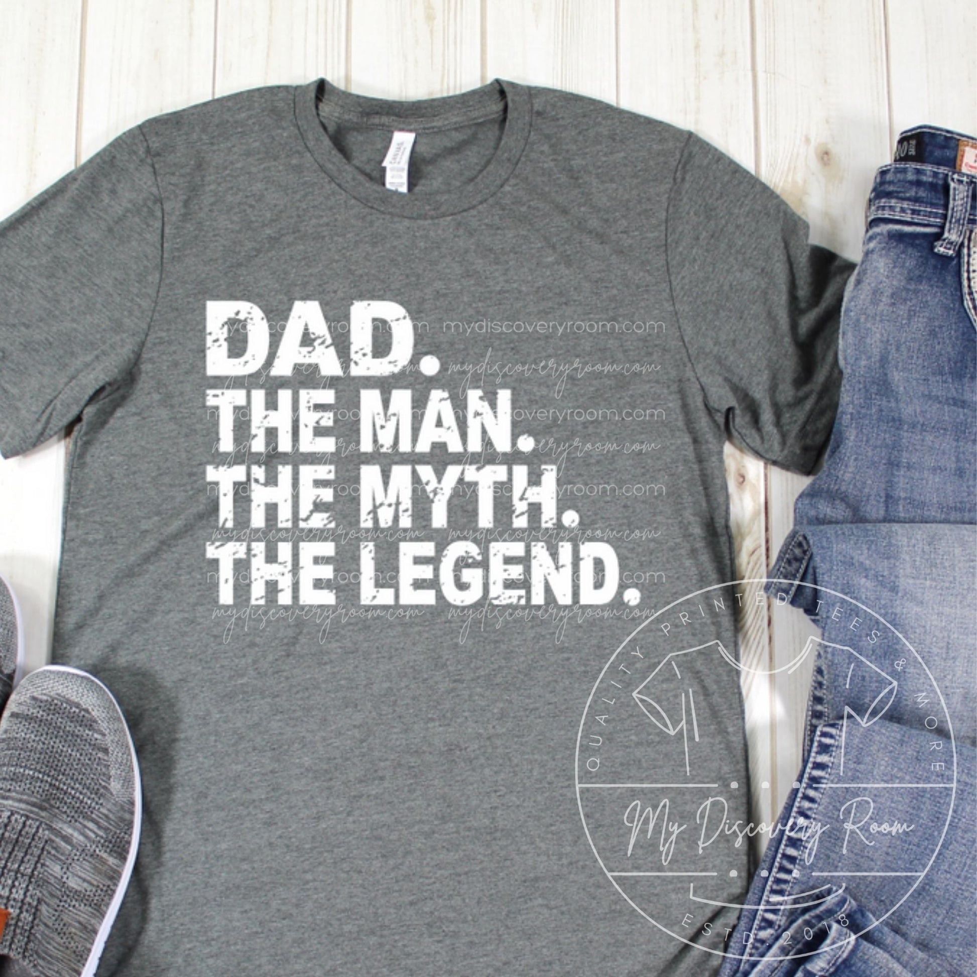 Dad The Man The Myth The Legend Graphic Tee - MyDiscoveryRoom