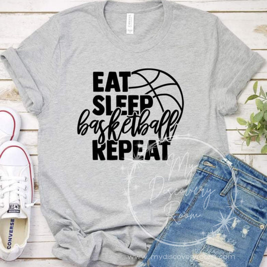 Eat Sleep Basketball Repeat Graphic Tee - MyDiscoveryRoom