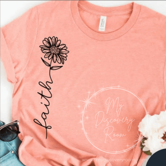 Faith Flower Graphic Tee - MyDiscoveryRoom