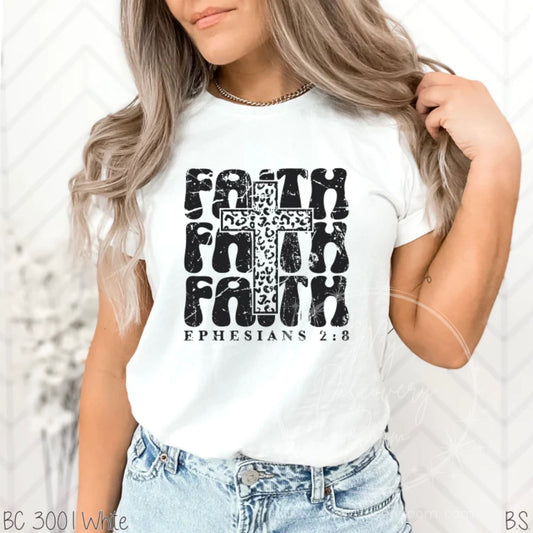 Faith Stacked Ephesians 2:8 Graphic Tee - MyDiscoveryRoom