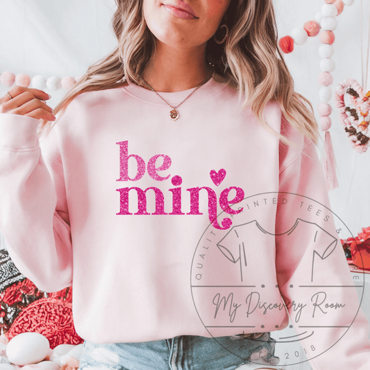 Faux Glitter Be Mine Graphic Tee - MyDiscoveryRoom