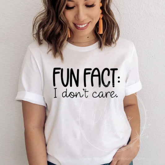 Fun Fact: I Don't Care Graphic Tee - MyDiscoveryRoom