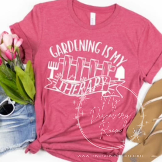 Gardening Is My Therapy Style 2 Graphic Tee - MyDiscoveryRoom