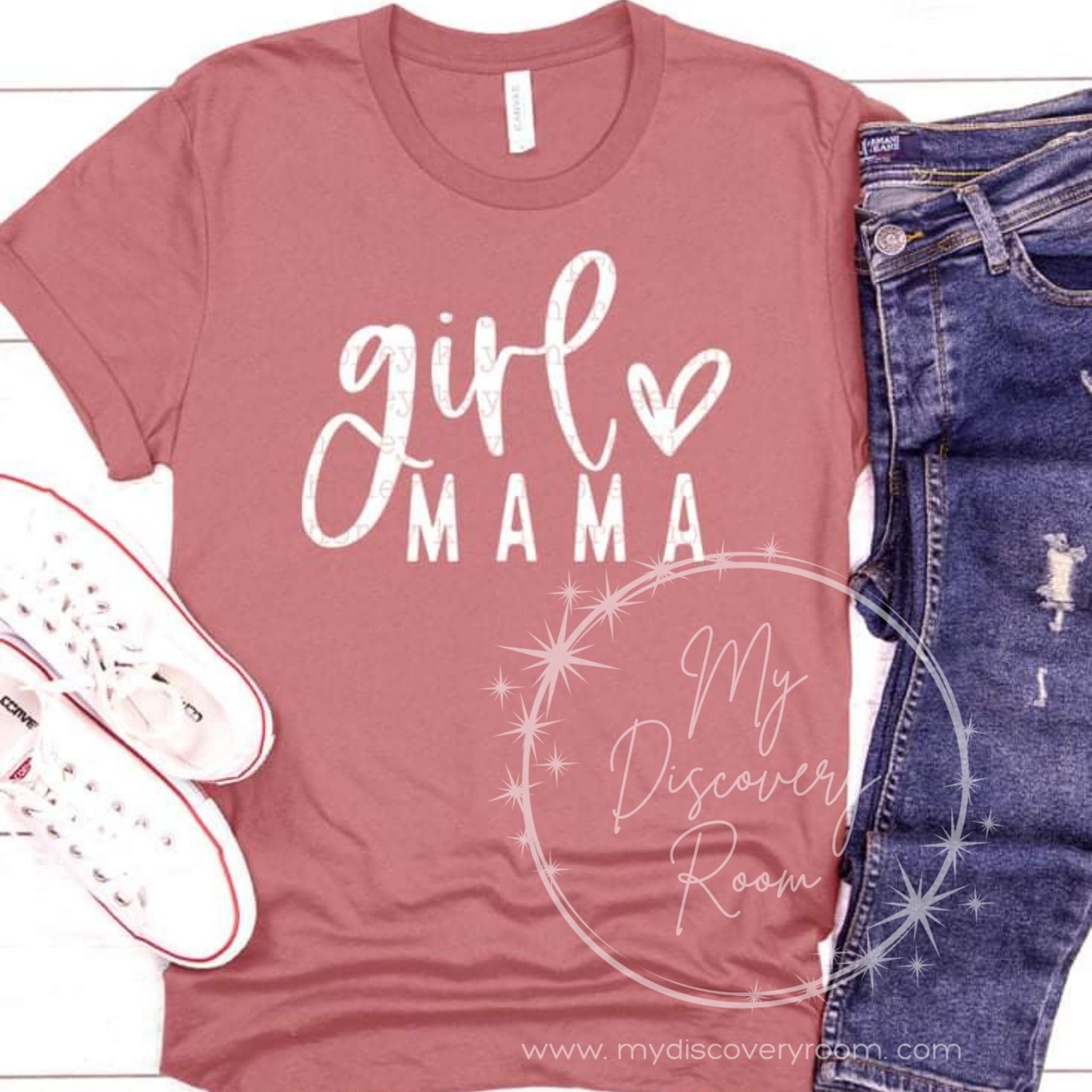 Girl Mama w/heart Graphic Tee - MyDiscoveryRoom