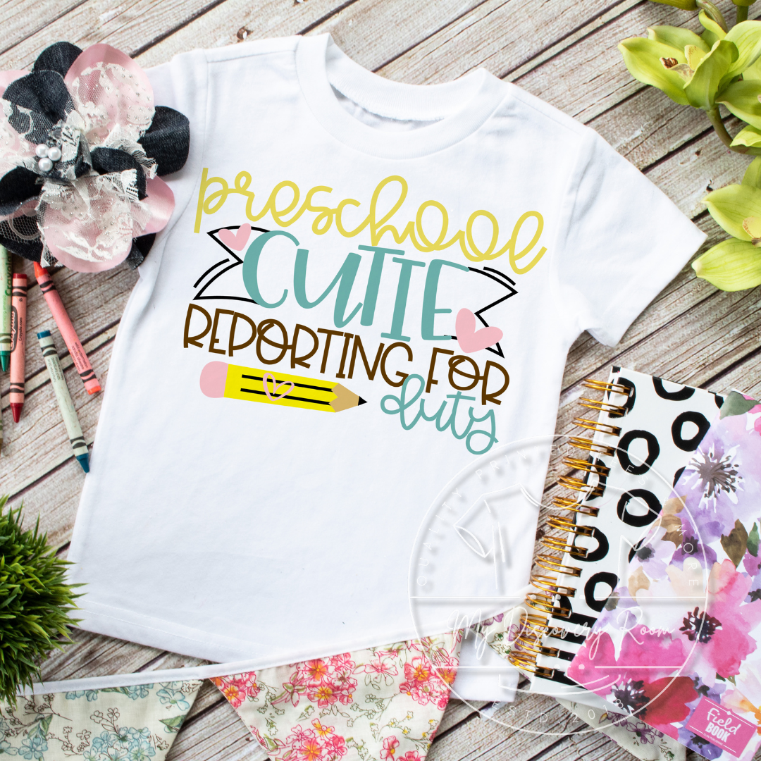 Grade Level Cutie Reporting For Duty Graphic Tee - MyDiscoveryRoom