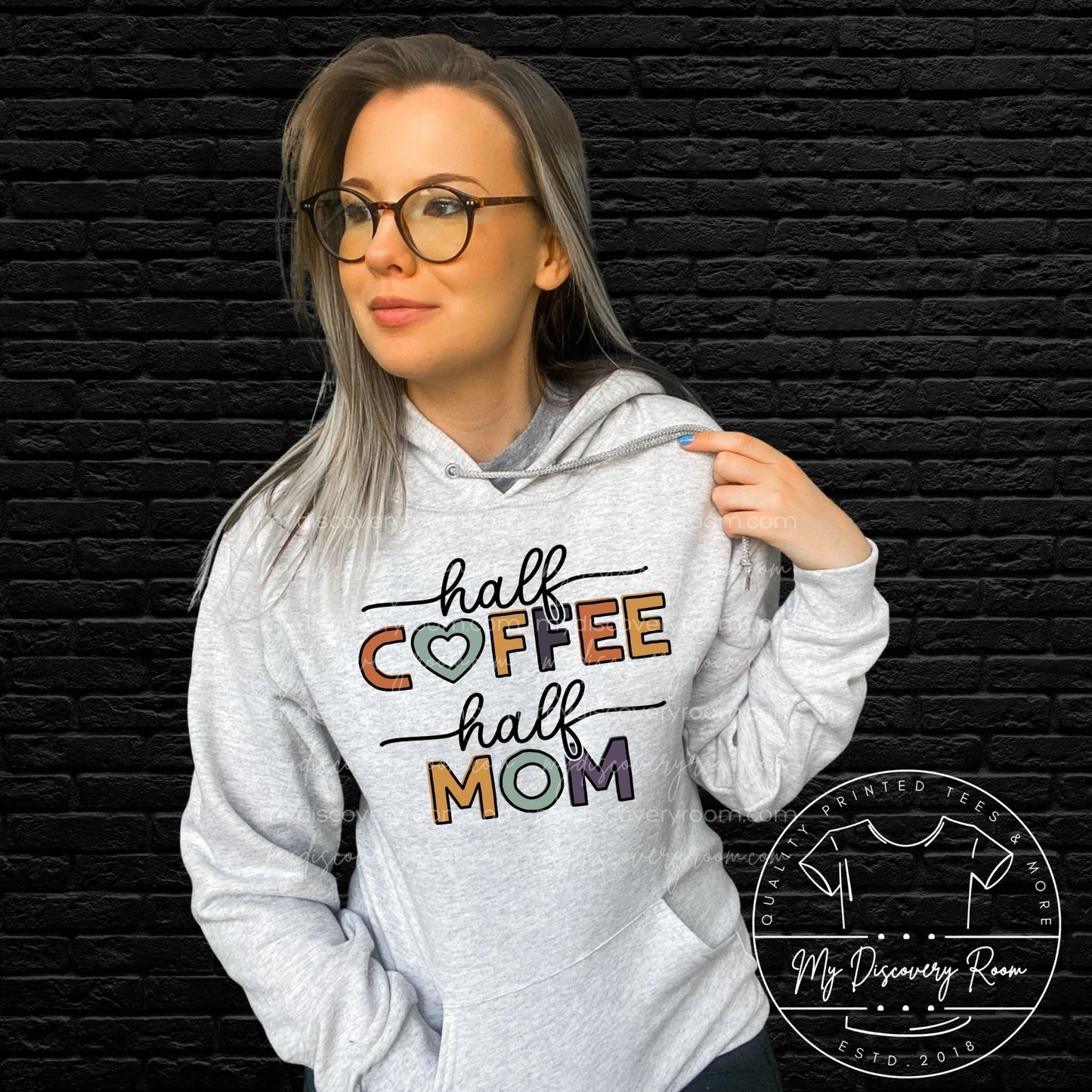 Half Coffee Half Mom Graphic Tee - MyDiscoveryRoom