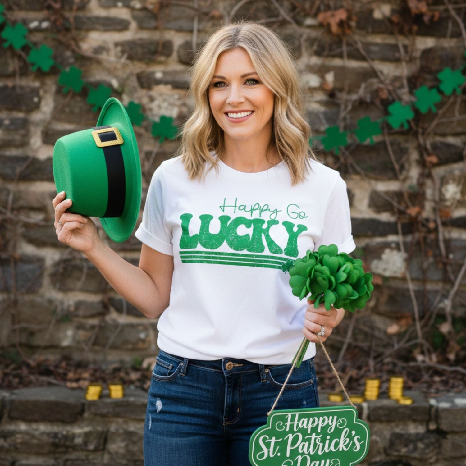Happy Go Lucky Graphic Tee - MyDiscoveryRoom