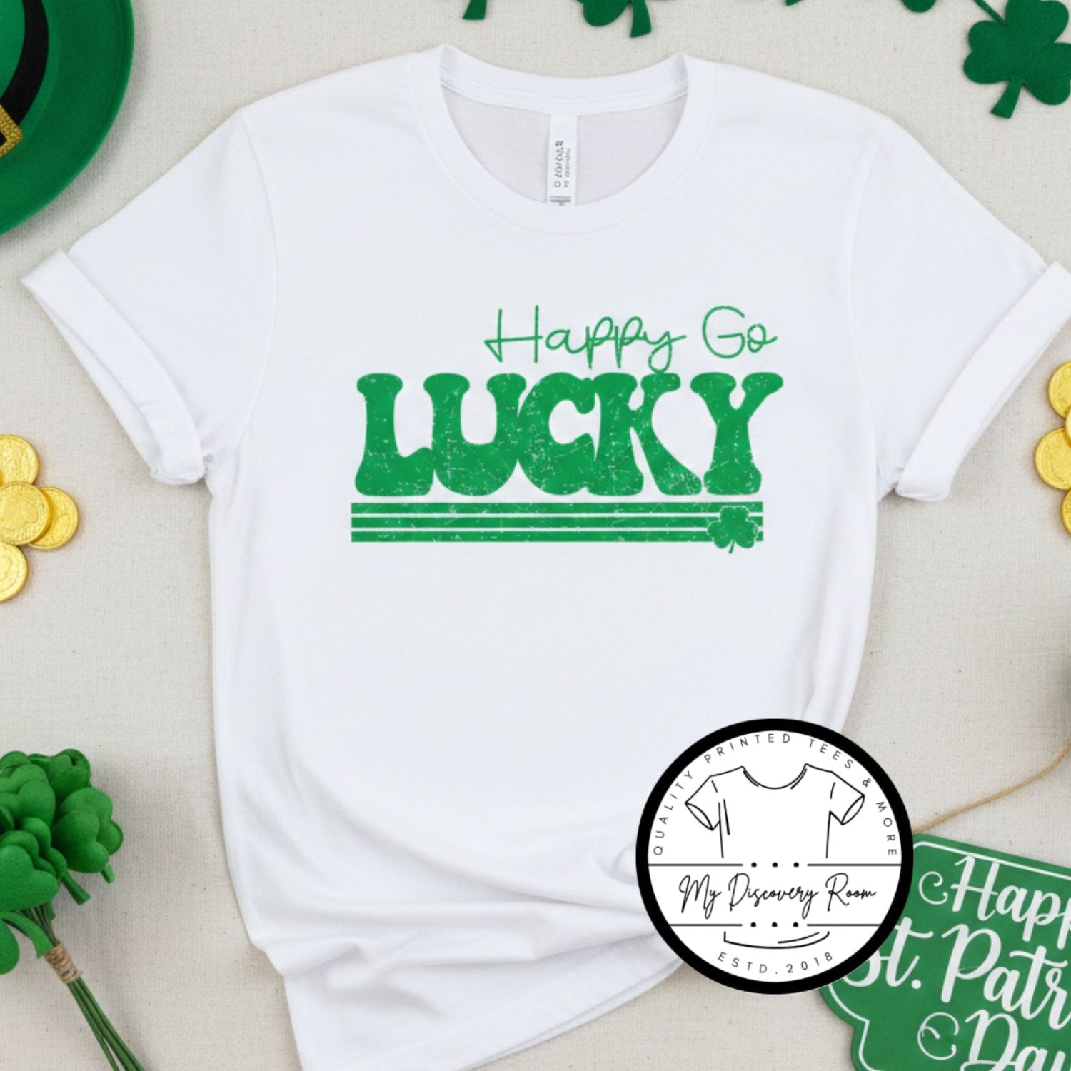 Happy Go Lucky Graphic Tee - MyDiscoveryRoom