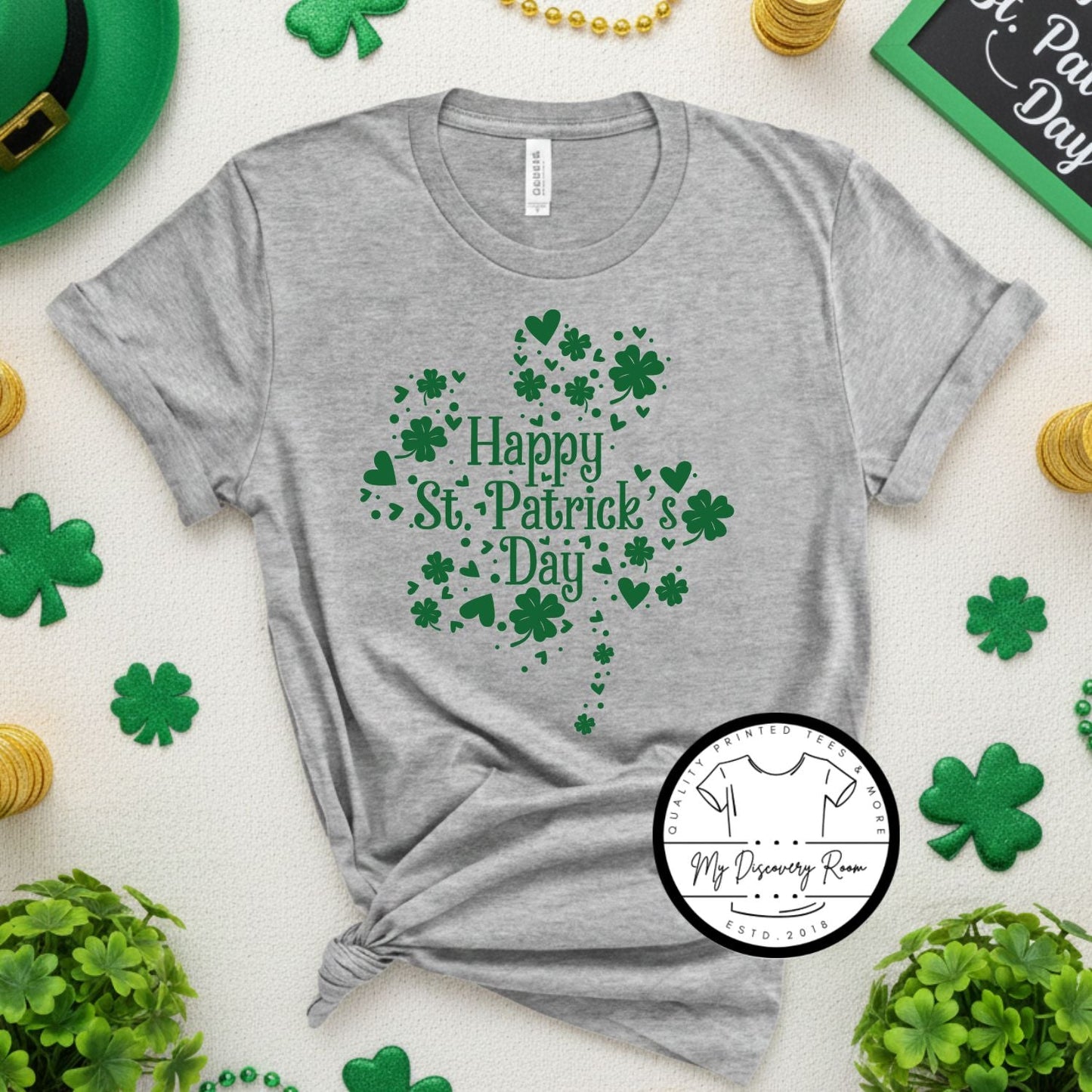 Happy St. Patrick’s Day Shamrock Graphic Tee - MyDiscoveryRoom