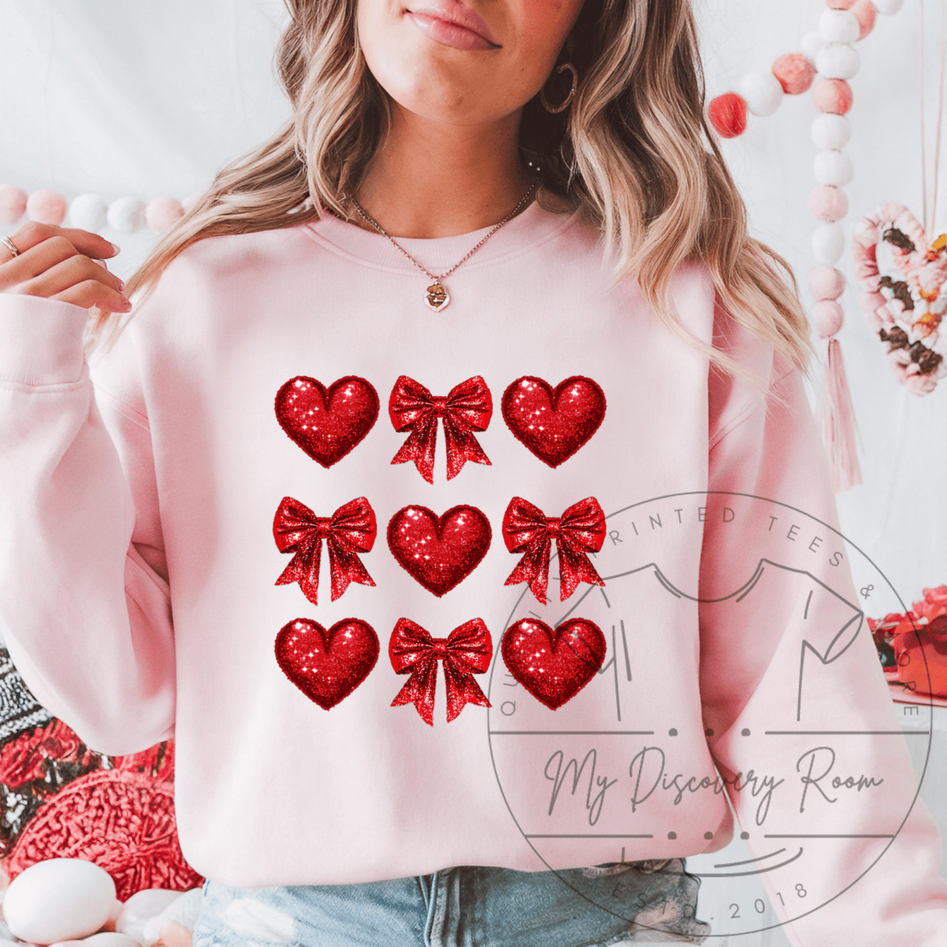 Hearts & Bows Coquette Graphic Tee - MyDiscoveryRoom
