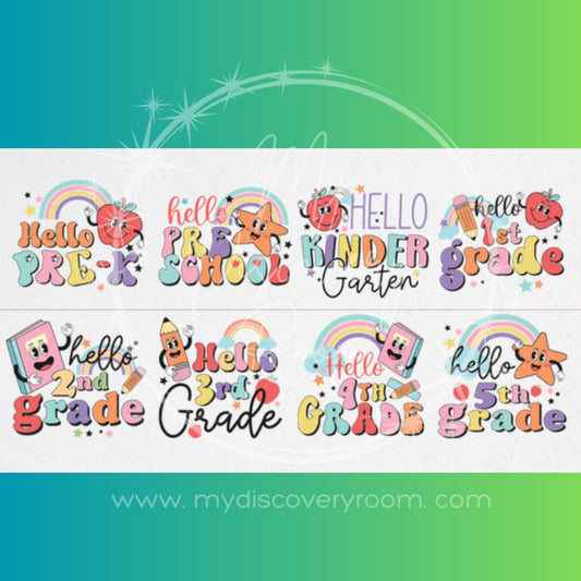 Hello Grade Level Graphic Tee - MyDiscoveryRoom