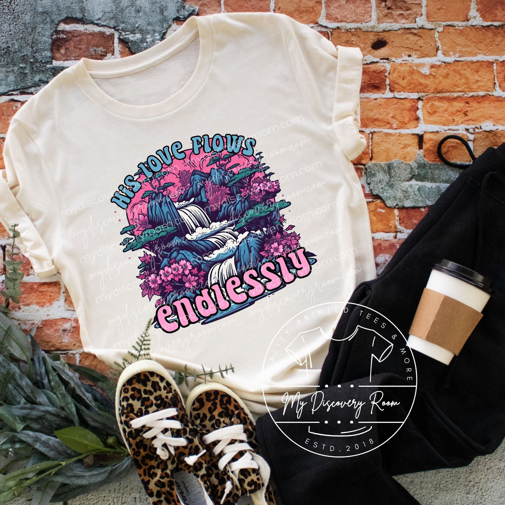 His Love Flows Endlessly Graphic Tee - MyDiscoveryRoom
