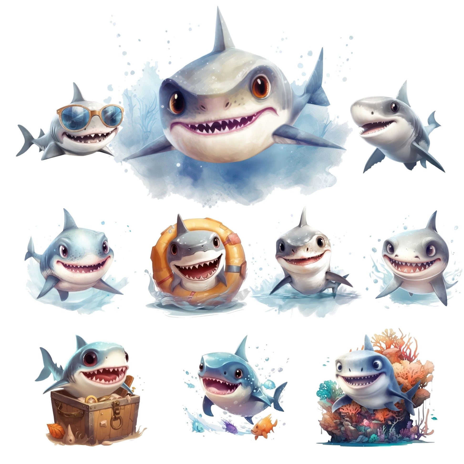 I Love Being A Grandma Shark Custom Graphic Tee - MyDiscoveryRoom
