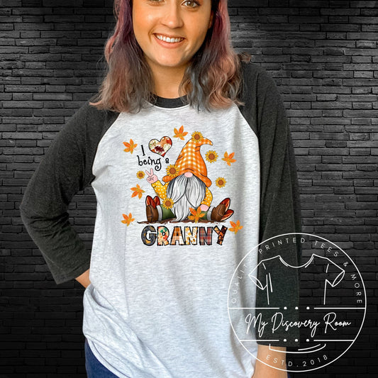 I Love Being A Granny Gnome Graphic Tee - MyDiscoveryRoom