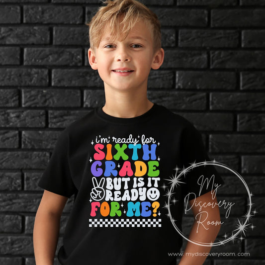 I'm Ready For Grade Level White Ink Graphic Tee - MyDiscoveryRoom
