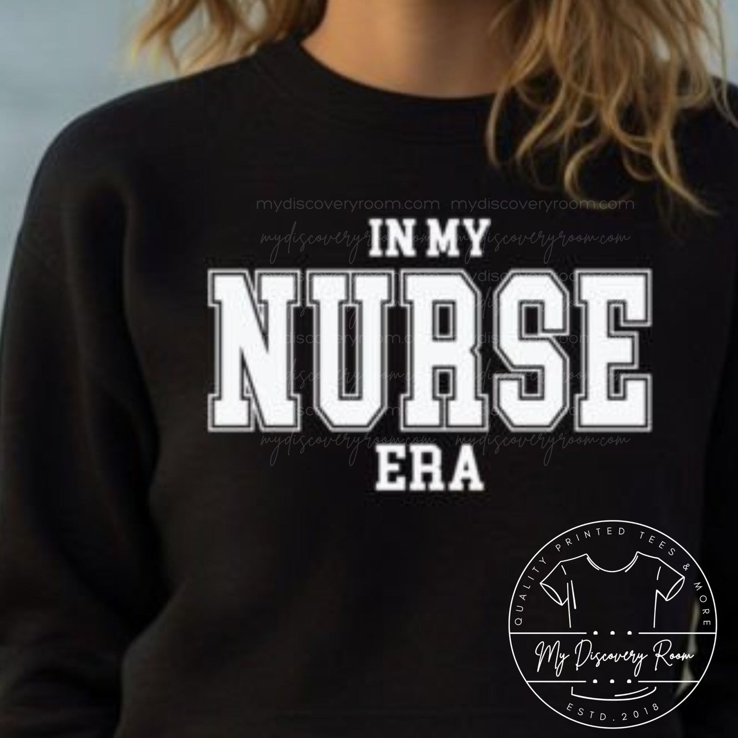 In My Nurse Era Block Letters Graphic Tee - MyDiscoveryRoom